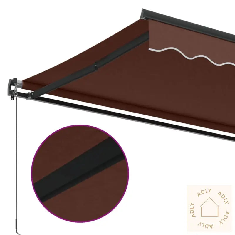 Manuell Uttrekkbar Markise Brun 400X300 Cm
