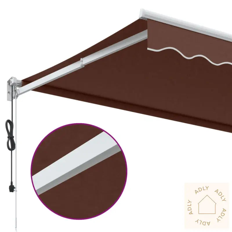 Automatisk Uttrekkbar Markise Brun 500X300 Cm