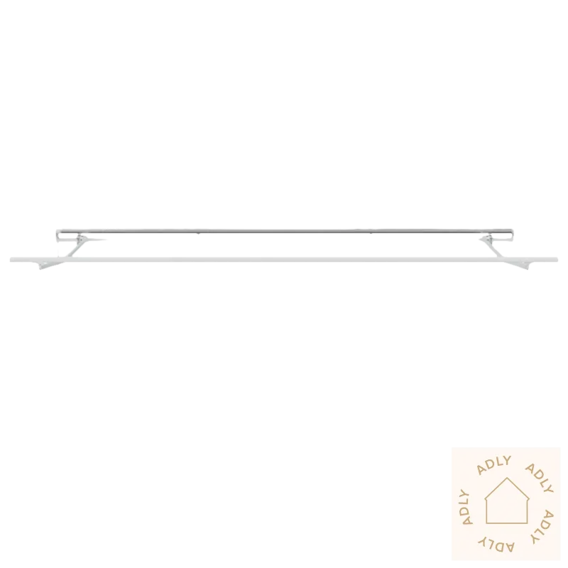 White og sølv closet stang system for uttrekkbare markisen i pulverlakkert aluminium til hagemøbler