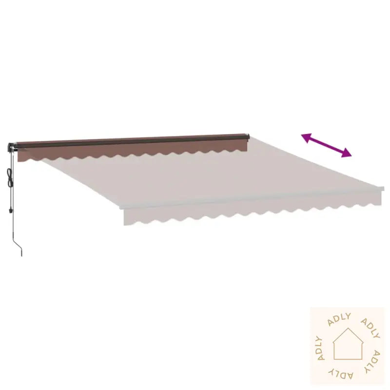 Automatisk Uttrekkbar Markise Med Led Brun 400X300 Cm