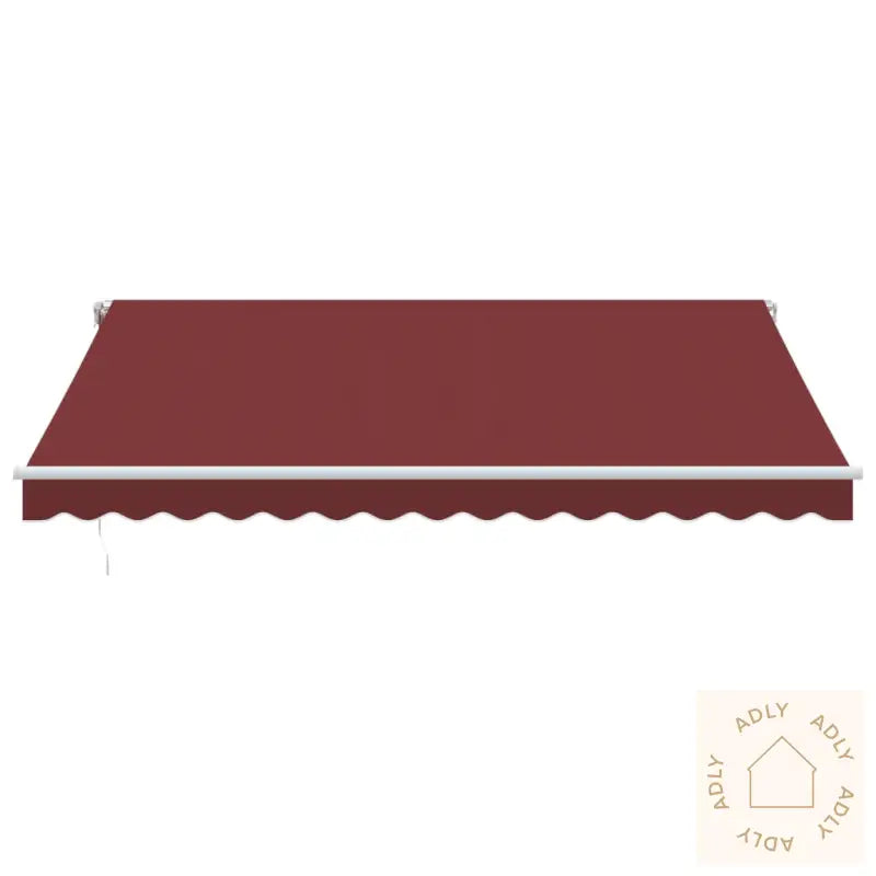 Automatisk Uttrekkbar Markise Med Led Burgunder 400X350 Cm