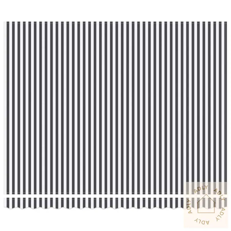 Manuell Uttrekkbar Markise Antrasitt Og Hvit 400X300 Cm