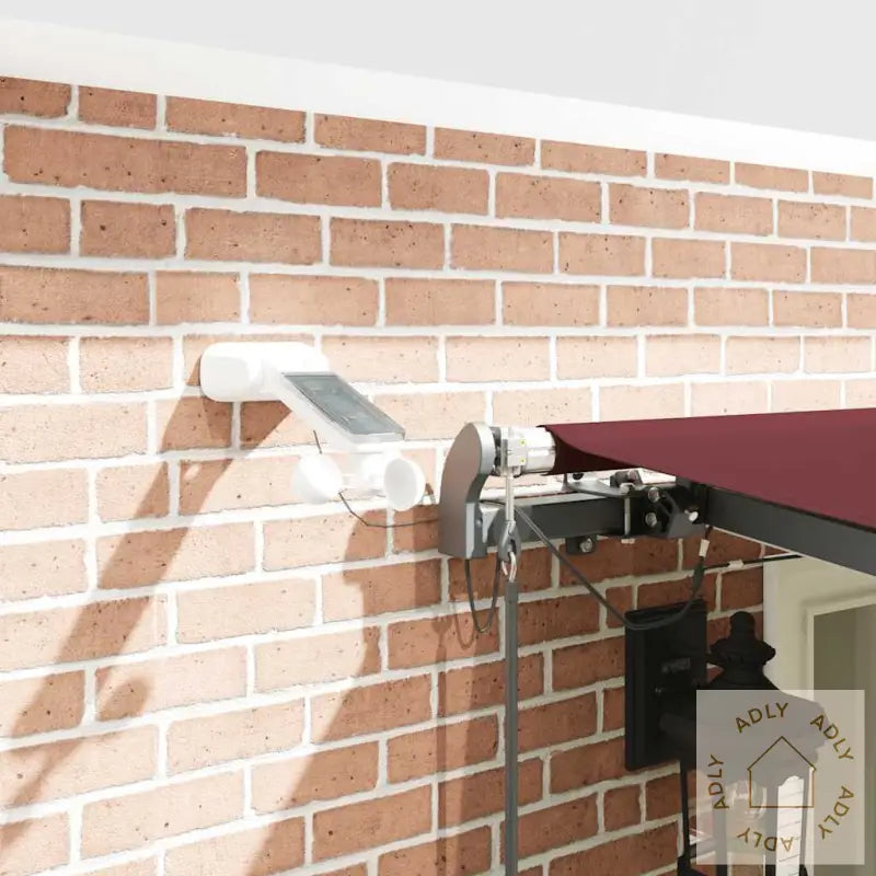 Automatisk Uttrekkbar Markise Med Led Burgunder 600X300 Cm