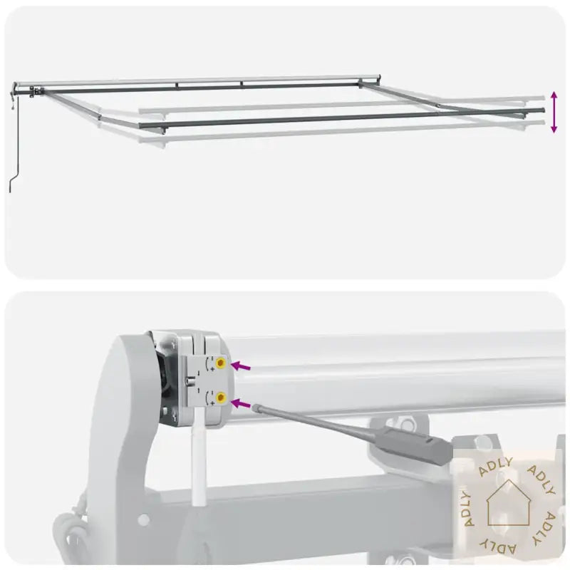 Automatisk Uttrekkbar Markise Burgunder 400X300 Cm