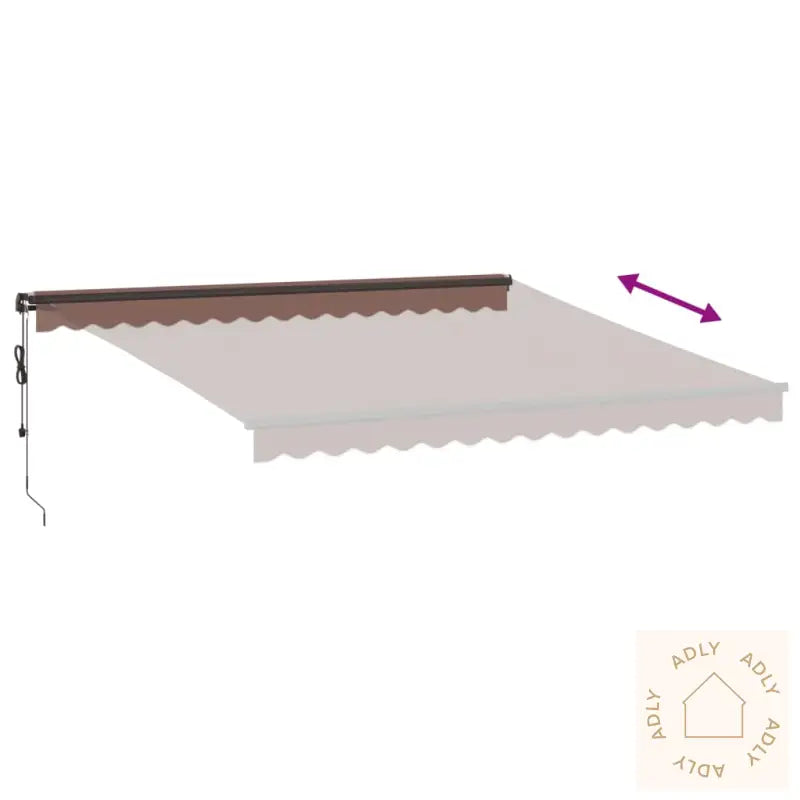 Automatisk Uttrekkbar Markise Med Led Brun 400X350 Cm
