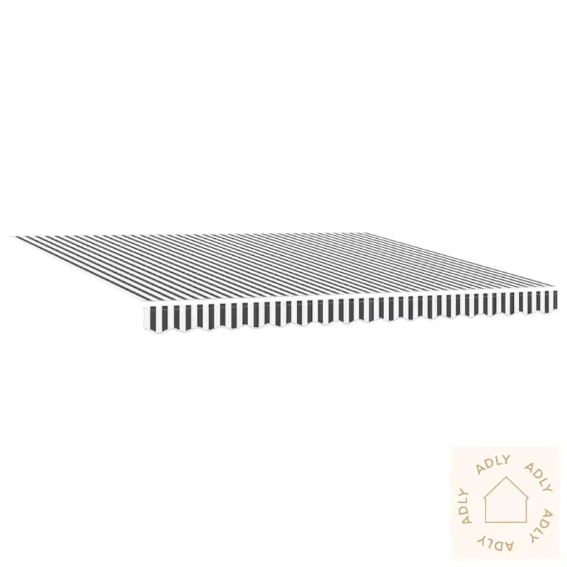 Manuell Uttrekkbar Markise Antrasitt Og Hvit 400X300 Cm