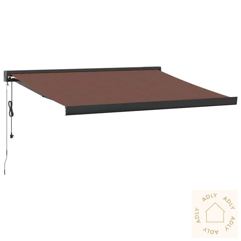 Automatisk Uttrekkbar Markise Brun 350X250 Cm