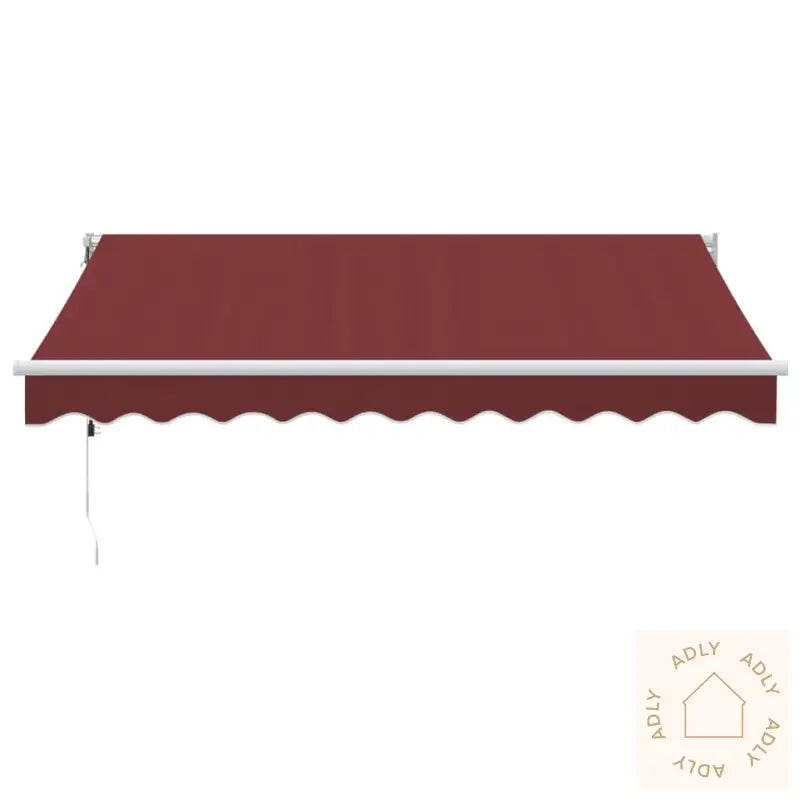 Automatisk Uttrekkbar Markise Med Led Burgunder 300X250 Cm