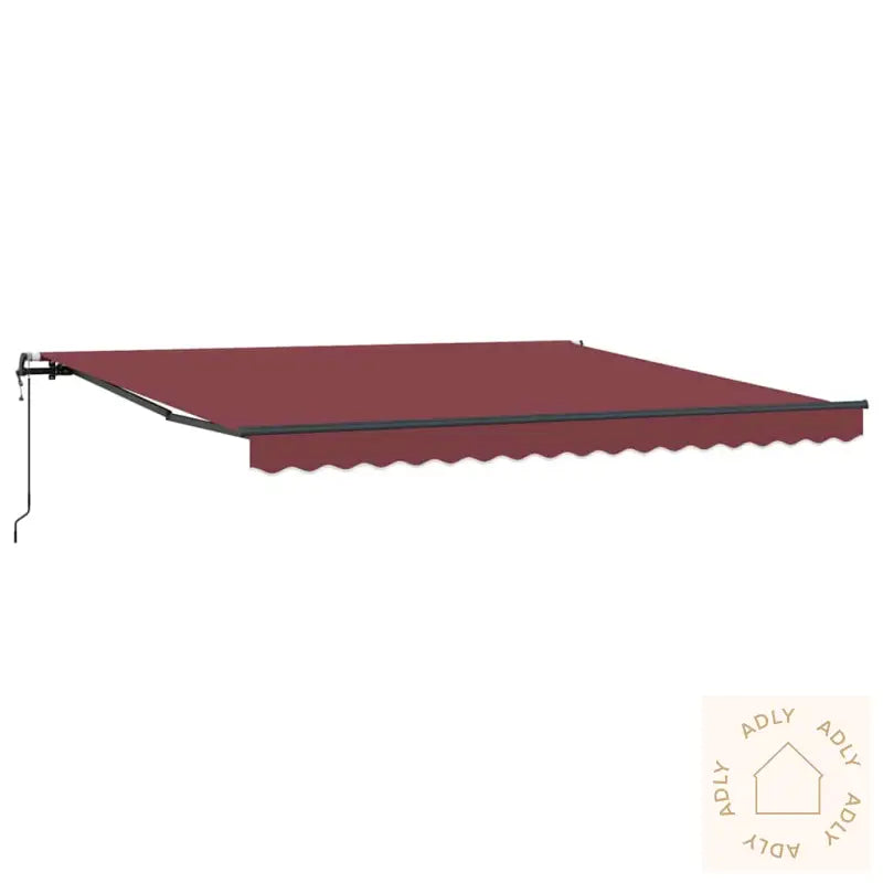 Automatisk Uttrekkbar Markise Burgunder 400X300 Cm