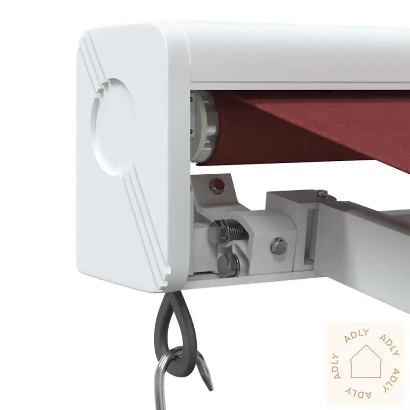 Manuell Uttrekkbar Markise Burgunder 350X250 Cm