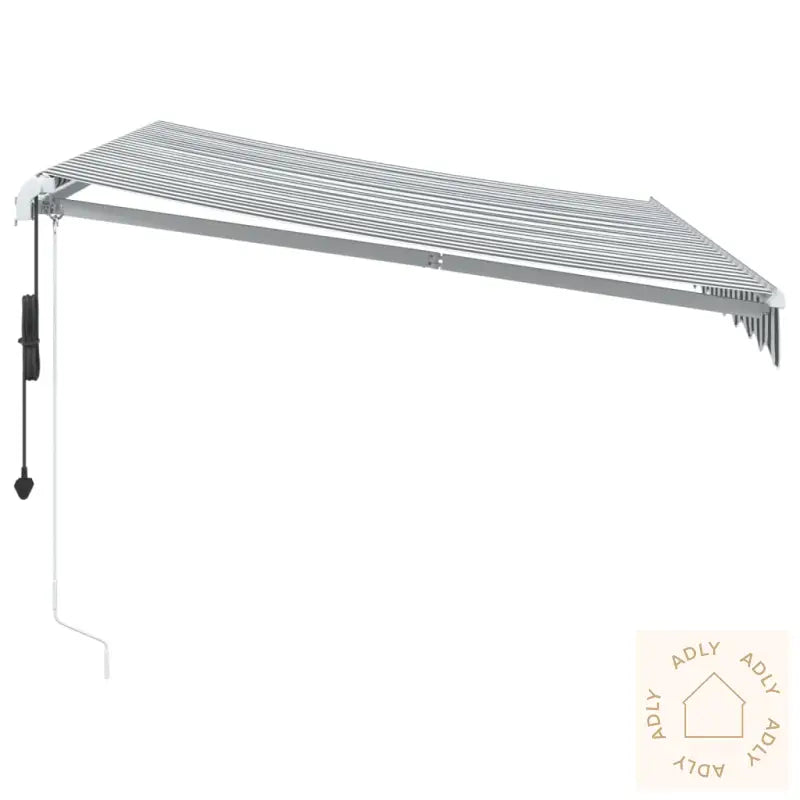 Automatisk Uttrekkbart Markise Antrasitt Og Hvit 300X250 Cm
