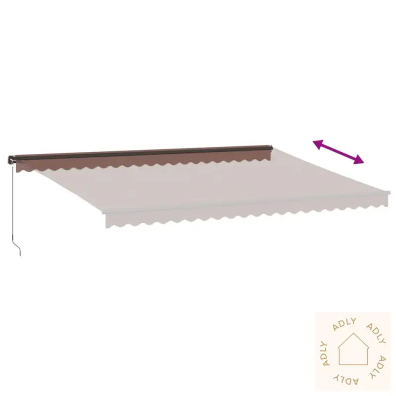 Manuell Uttrekkbar Markise Med Led Brun 500X300 Cm