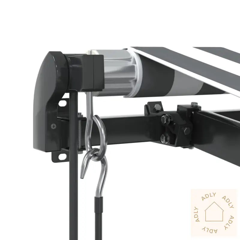 Automatisk Uttrekkbar Markise Led Antrasitt Og Hvit 400X350 Cm