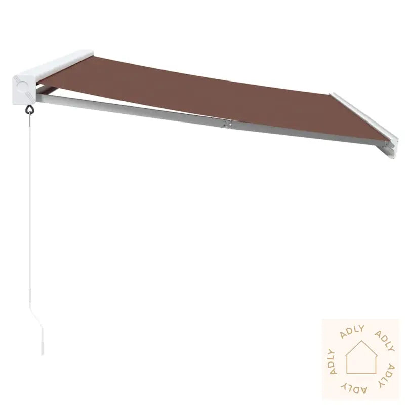 Manuell Uttrekkbar Markise Brun 350X250 Cm