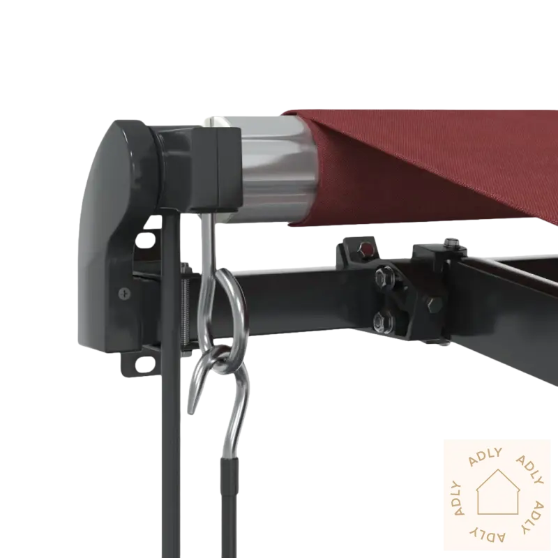 Awning hardware med krok for uttrekkbare markisen i pulverlakkert aluminium til hagemøbler