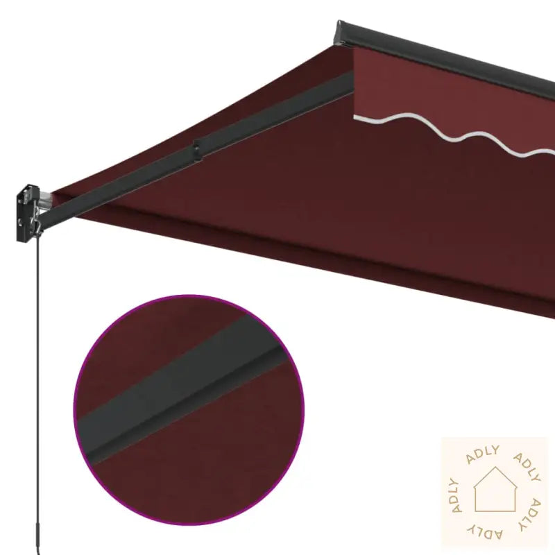 Manuell Uttrekkbar Markise Burgunder 350X250 Cm
