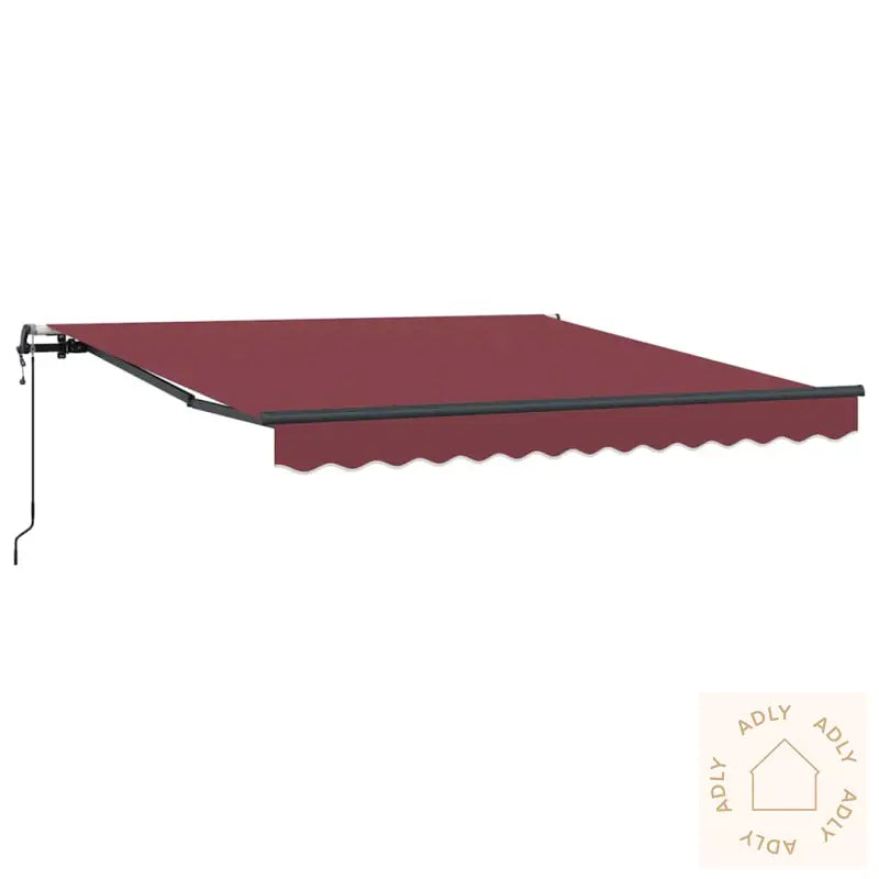 Automatisk Uttrekkbar Markise Med Led Burgunder 300X250 Cm