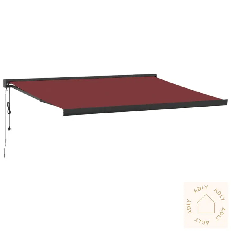 Automatisk Uttrekkbar Markise Burgunder 400X300 Cm