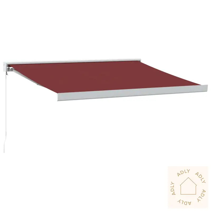 Manuell Uttrekkbar Markise Burgunder 350X250 Cm