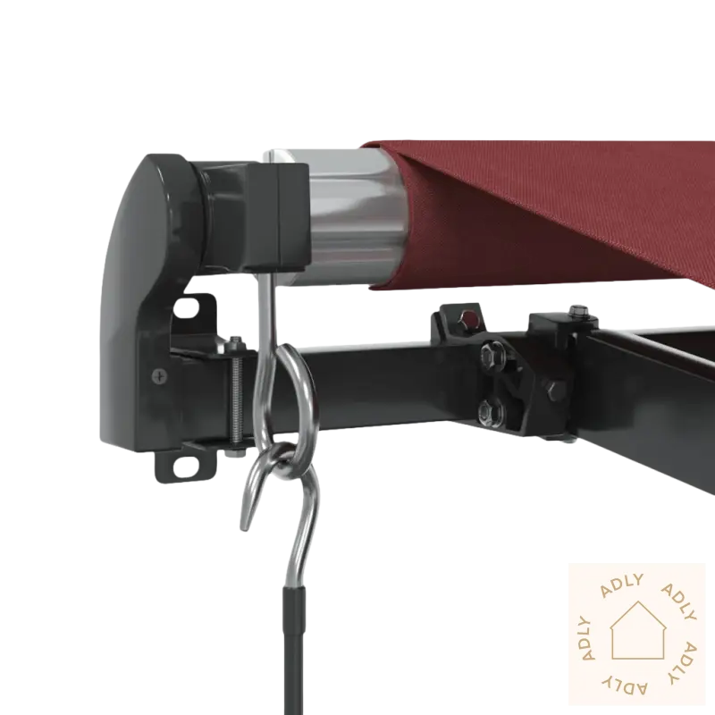 Awning hardware med krok for uttrekkbare markisen i pulverlakkert aluminium til hagemøbler