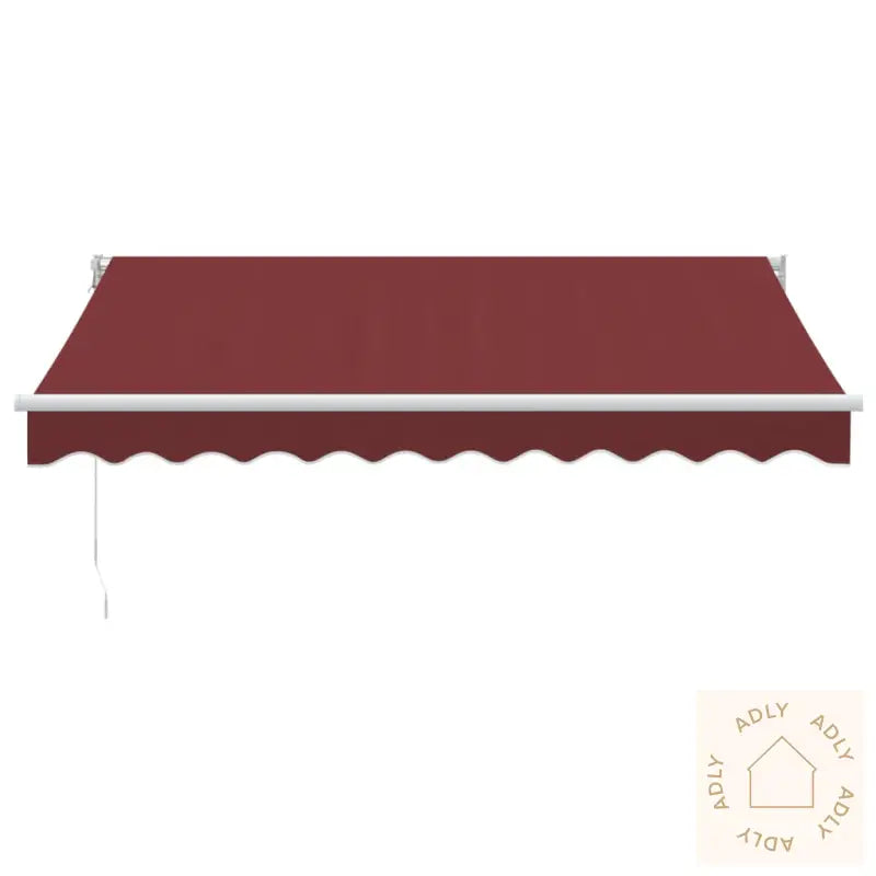 Manuell Uttrekkbar Markise Burgunder 300X250 Cm