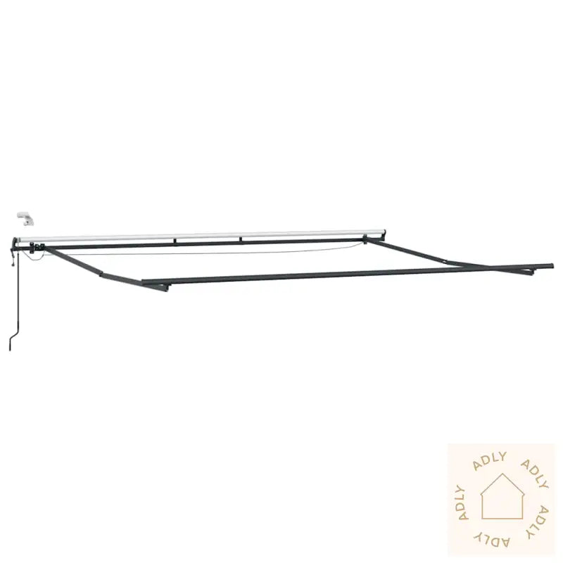 Automatisk Uttrekkbar Markise Med Led Burgunder 400X300 Cm