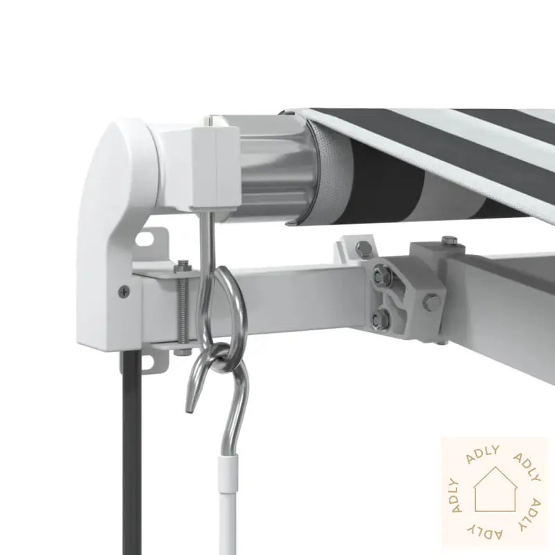 Automatisk Uttrekkbart Markise Antrasitt Og Hvit 300X250 Cm