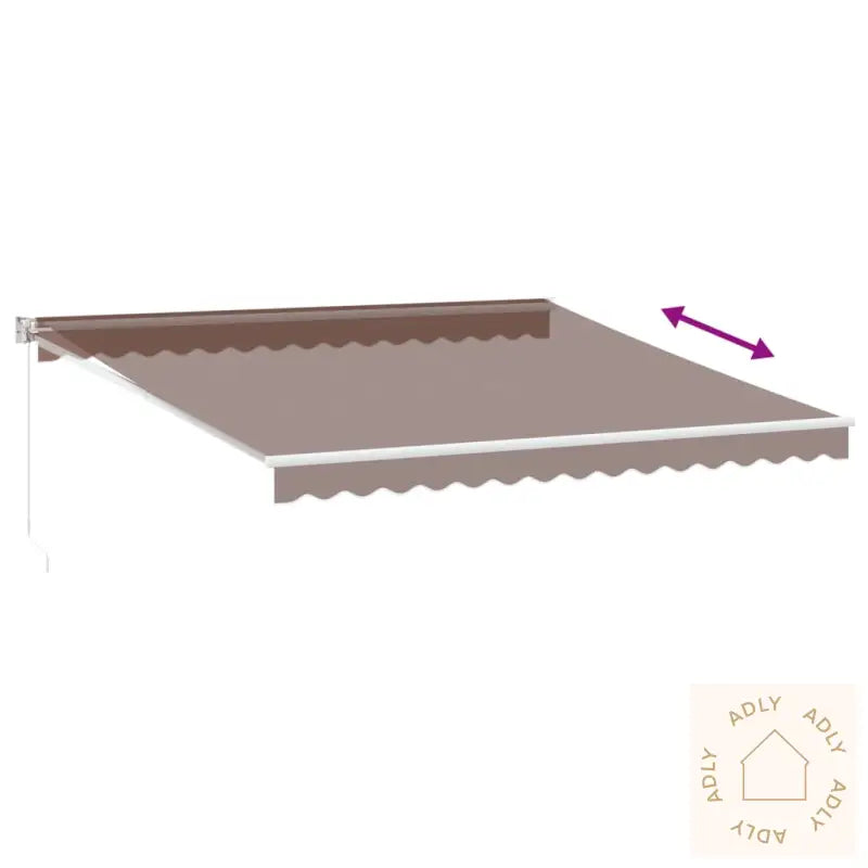Manuell Uttrekkbar Markise Brun 400X300 Cm