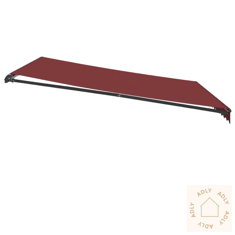 Maroon uttrekkbare markisen i pulverlakkert aluminium for hagemøbler på terrassen