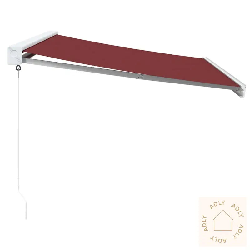 Manuell Uttrekkbar Markise Burgunder 350X250 Cm