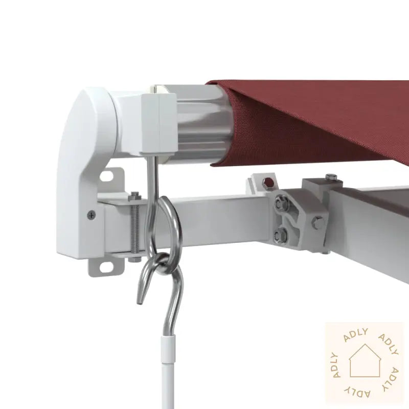 Manuell Uttrekkbar Markise Burgunder 350X250 Cm