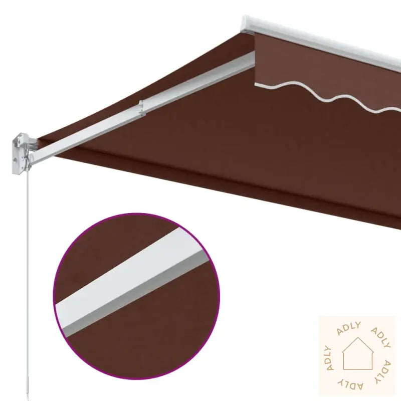 Manuell Uttrekkbar Markise Brun 350X250 Cm