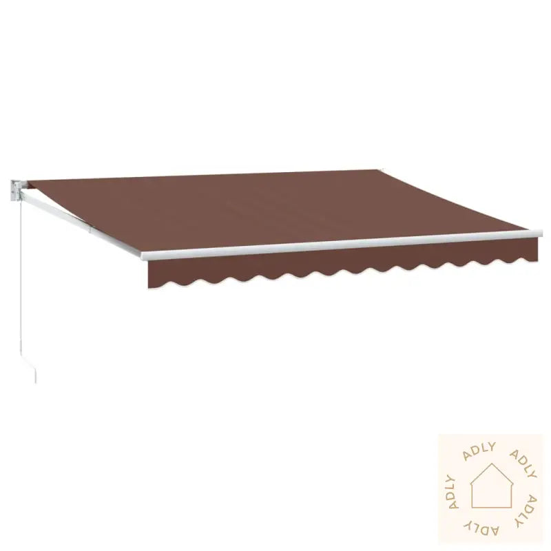 Manuell Uttrekkbar Markise Brun 350X250 Cm
