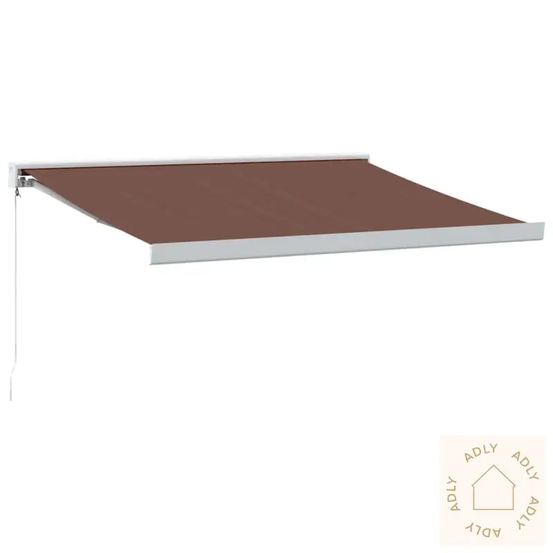 Manuell Uttrekkbar Markise Brun 350X250 Cm