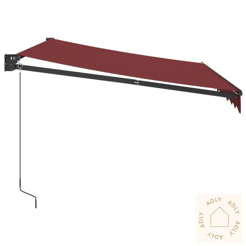 Manuell Uttrekkbar Markise Burgunder 300X250 Cm