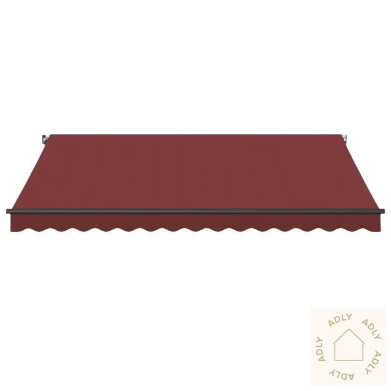 Maroon uttrekkbare markisen i pulverlakkert aluminium for hagemøbler på terrassen