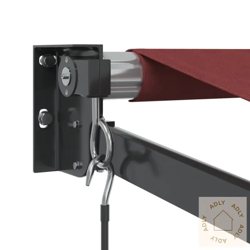 Manuell Uttrekkbar Markise Burgunder 350X250 Cm