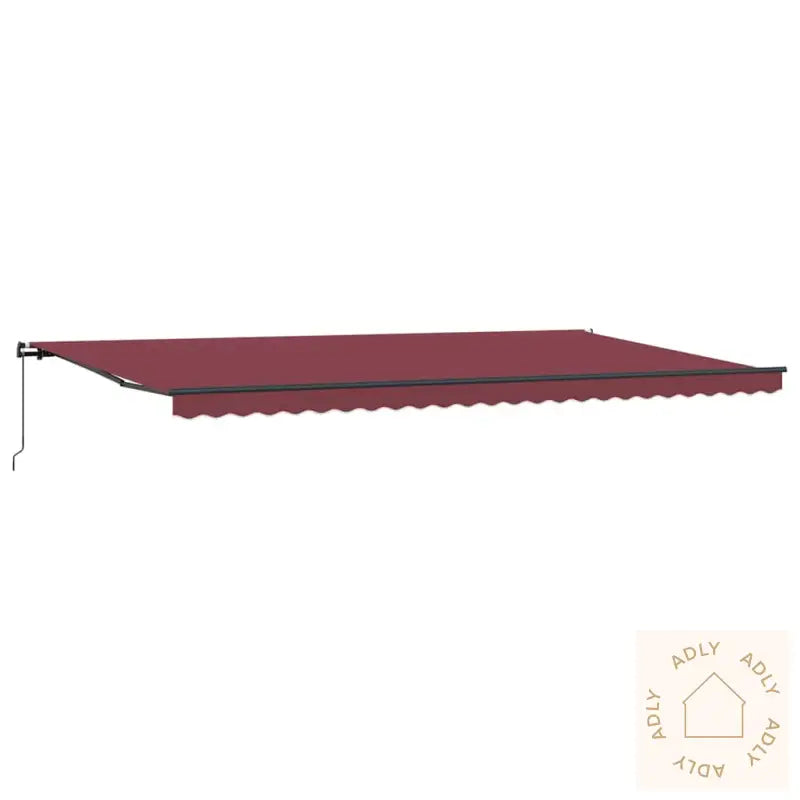 Manuell Uttrekkbar Markise Burgunder 600X300 Cm