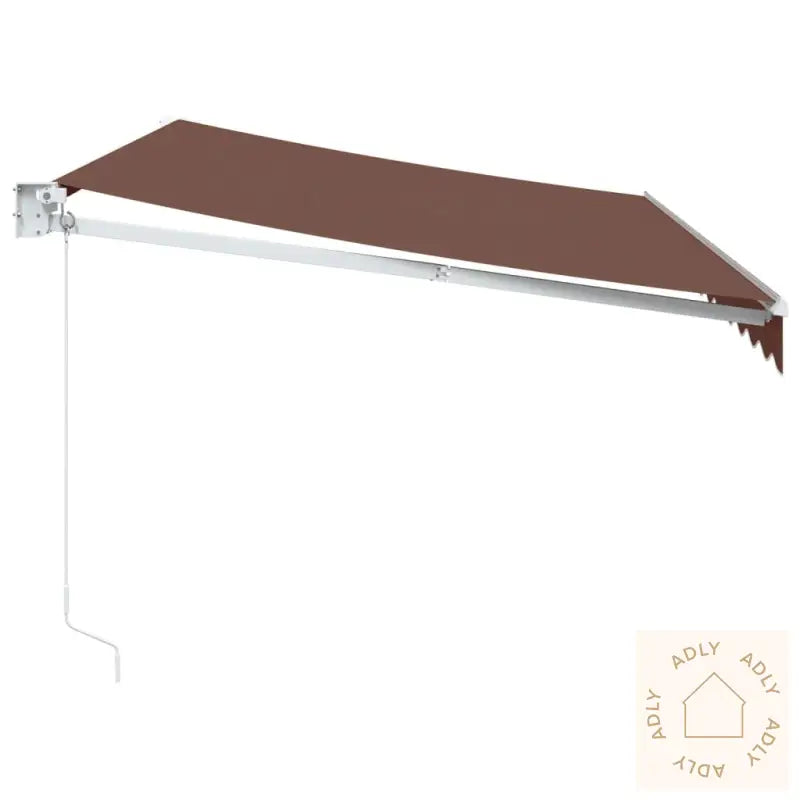 Manuell Uttrekkbar Markise Brun 350X250 Cm