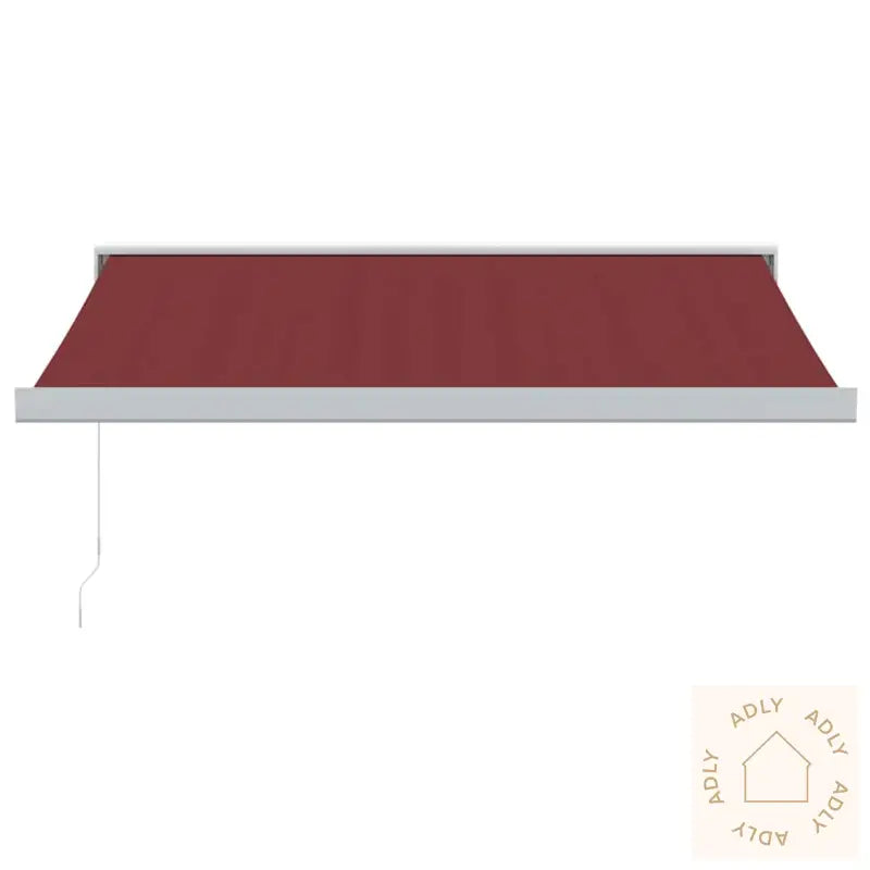 Manuell Uttrekkbar Markise Burgunder 350X250 Cm