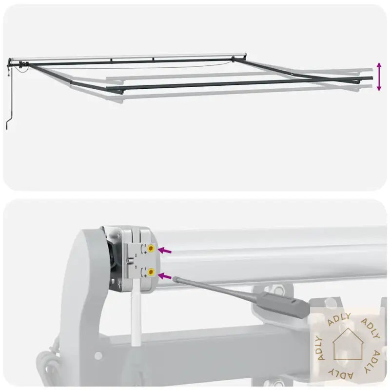 Automatisk Uttrekkbar Markise Med Led Burgunder 400X300 Cm