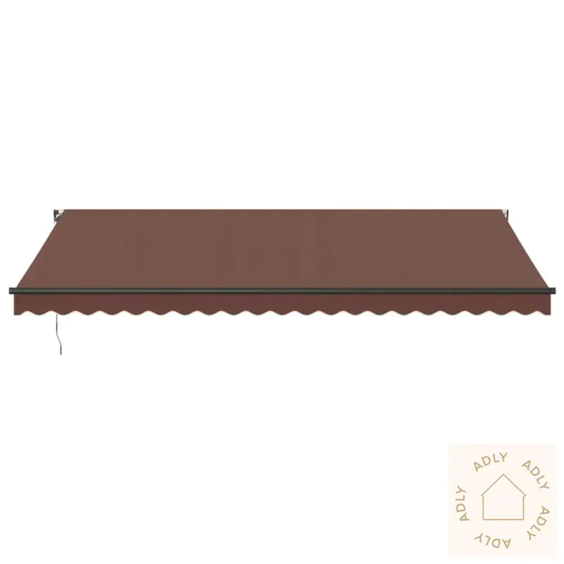 Manuell Uttrekkbar Markise Med Led Brun 500X300 Cm