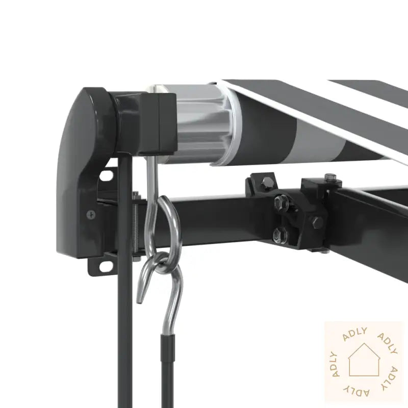 Automatisk Uttrekkbar Markise Led Antrasitt Og Hvit 450X350 Cm