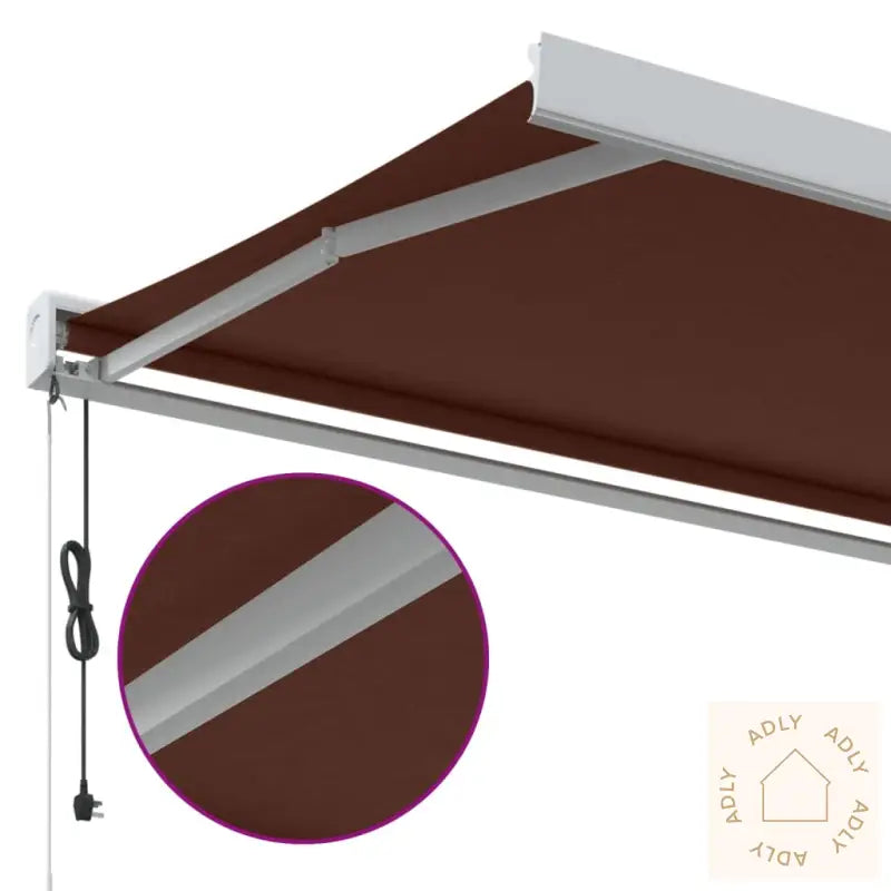 Automatisk Uttrekkbar Markise Brun 500X300 Cm