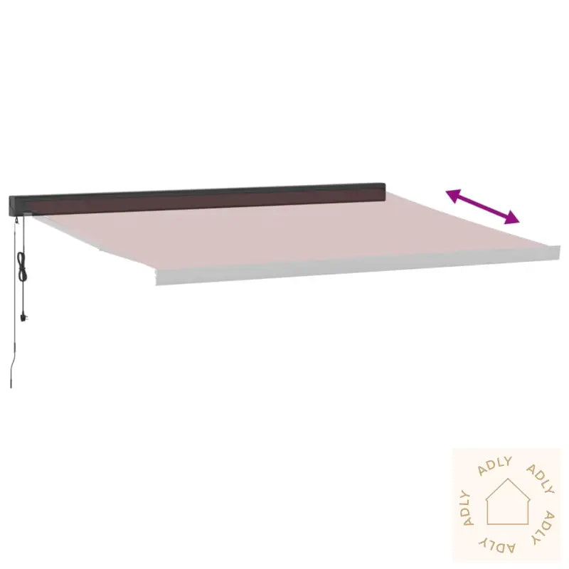 Automatisk Uttrekkbar Markise Burgunder 400X300 Cm