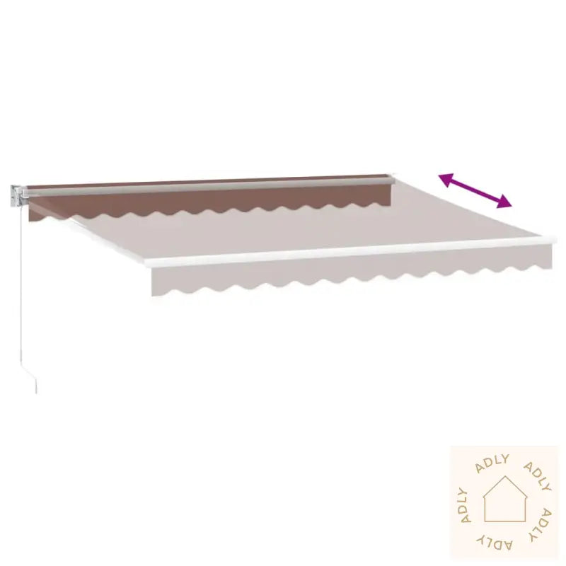 Manuell Uttrekkbar Markise Brun 350X250 Cm