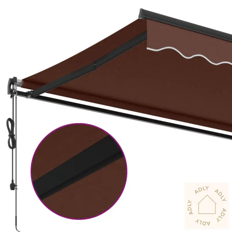 Automatisk Uttrekkbar Markise Brun 400X350 Cm