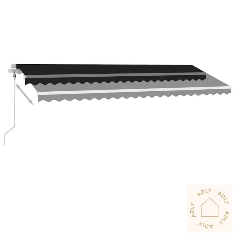 Automatisk Markise Med Vindsensor Og Led 500X300 Cm Antrasitt