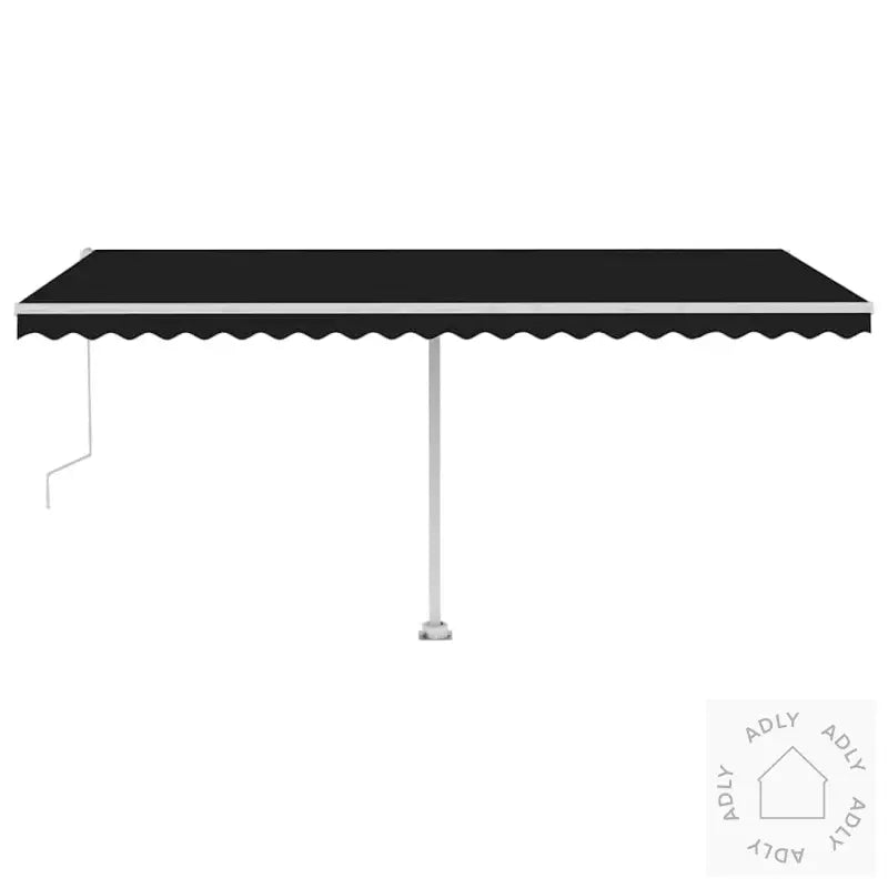 Automatisk Markise Med Vindsensor Og Led 500X300 Cm Antrasitt