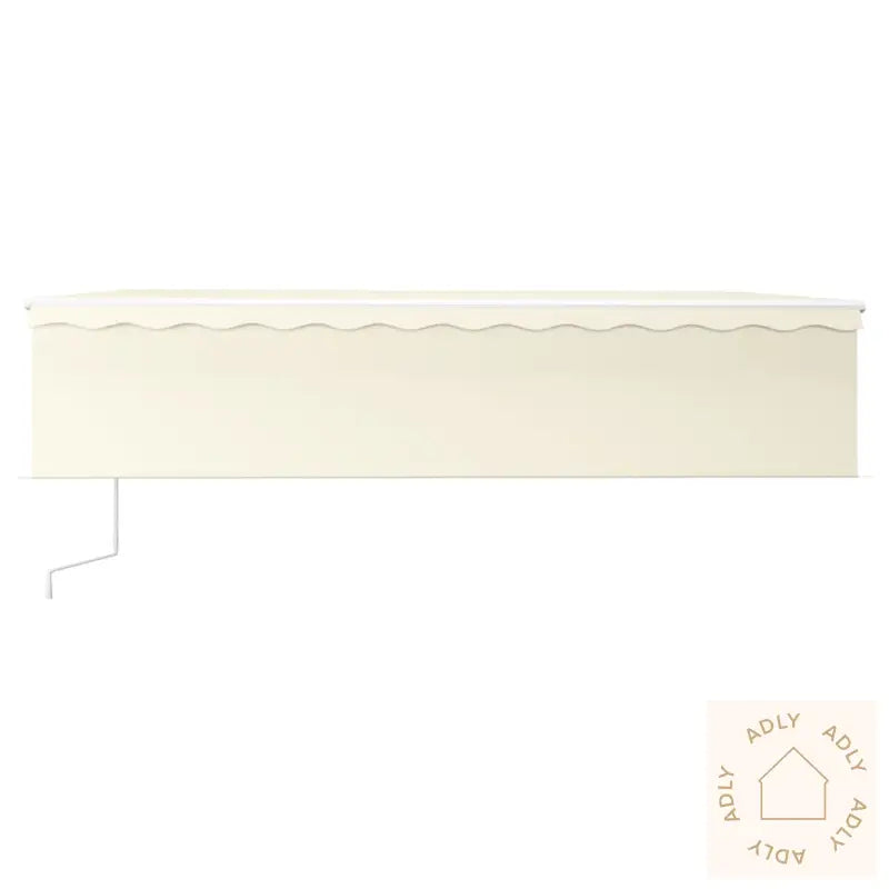 Automatisk Markise Rullegardin Led Vindsensor 6X3 M Kremhvit